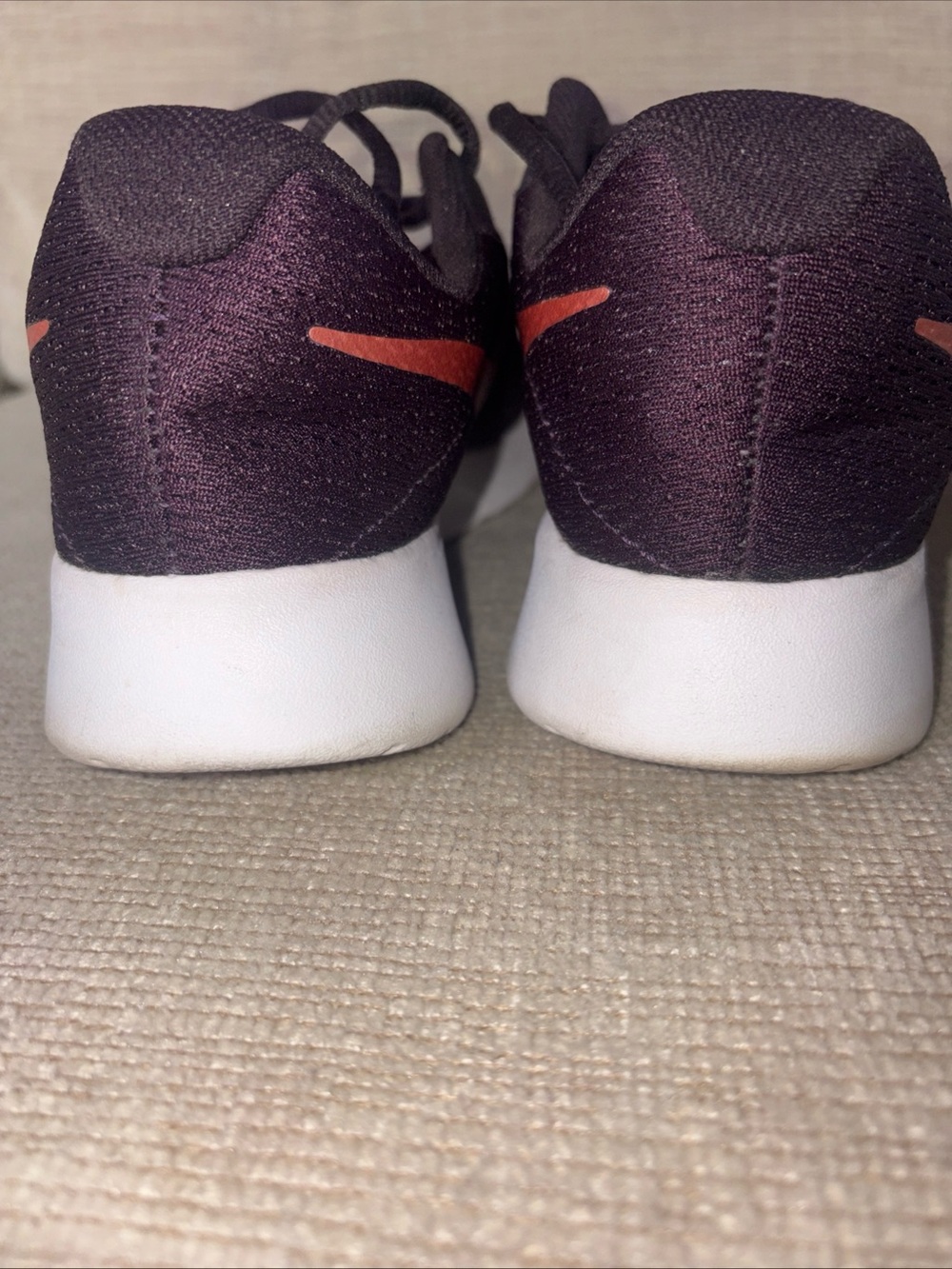 Nike Women's Athletic Sneakers -Dark Purple with Rose Gold Swoosh Sz 7 - Picture 10 of 12
